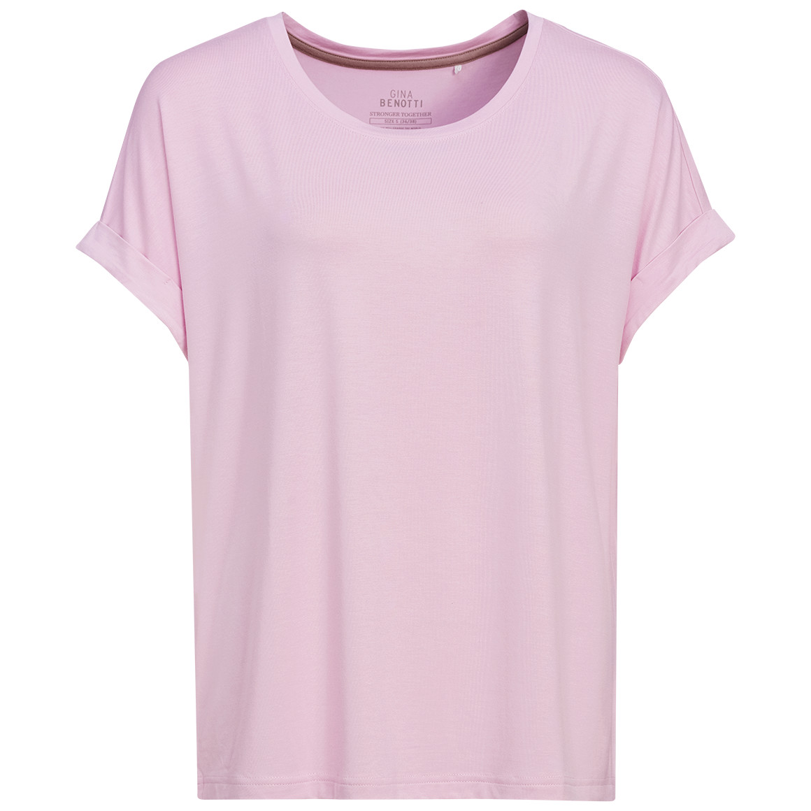 Dames-T-shirt met vaste turn-ups