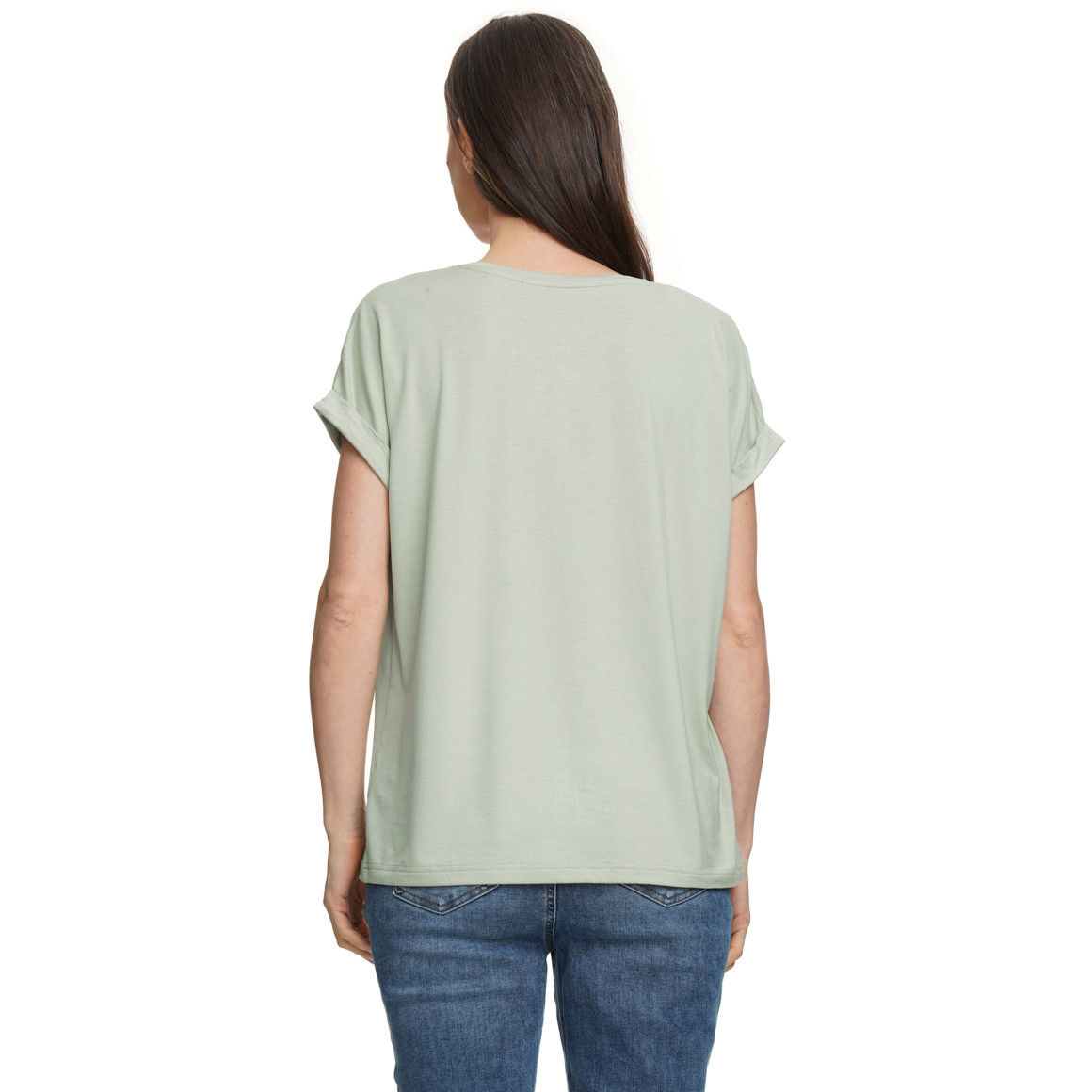 Damen T-Shirt mit fixierten Turn-ups