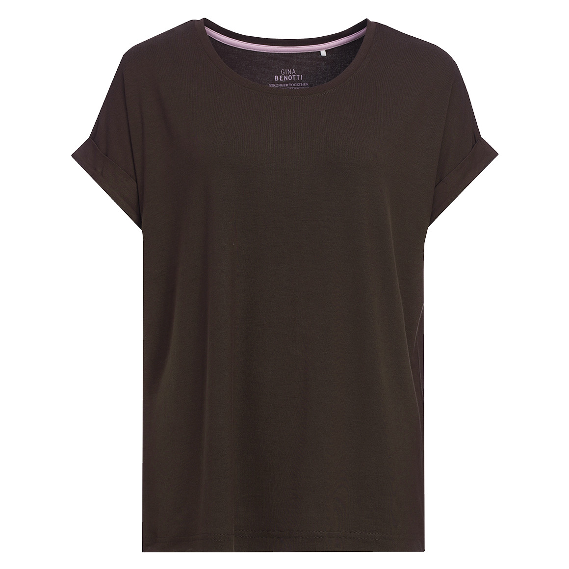 Dames-T-shirt met vaste turn-ups