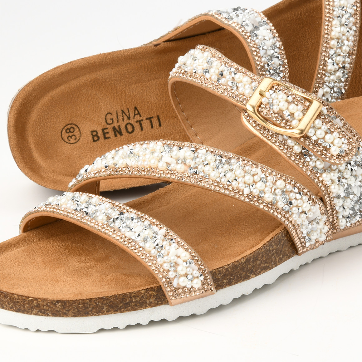 Damen Sandalen mit Perlen