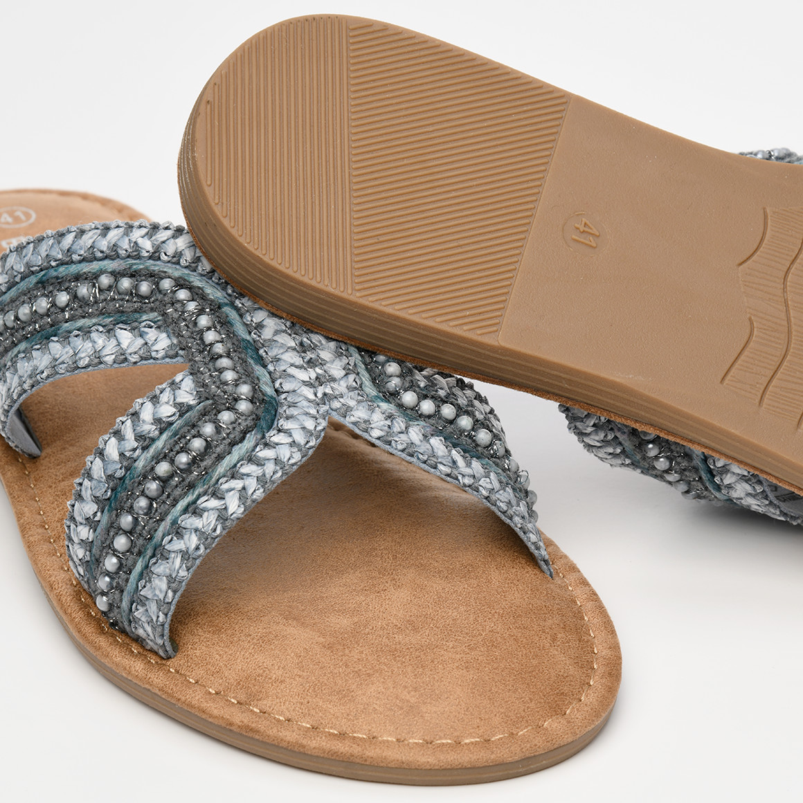 Damen Sandalen mit Zierperlen