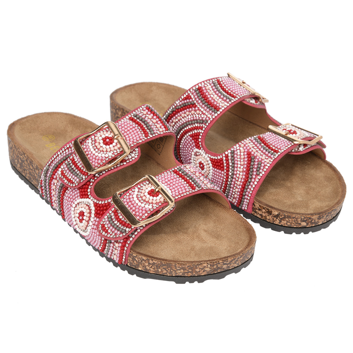 Damen Sandalen mit Zierperlen