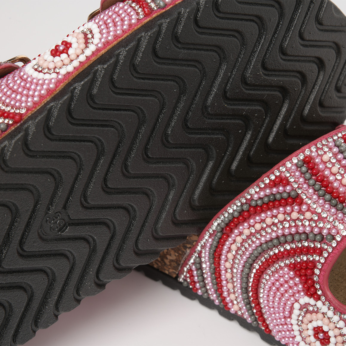 Damen Sandalen mit Zierperlen