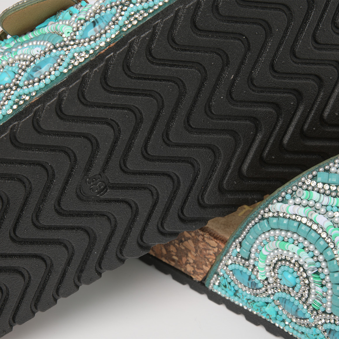 Damen Sandalen mit Zierperlen