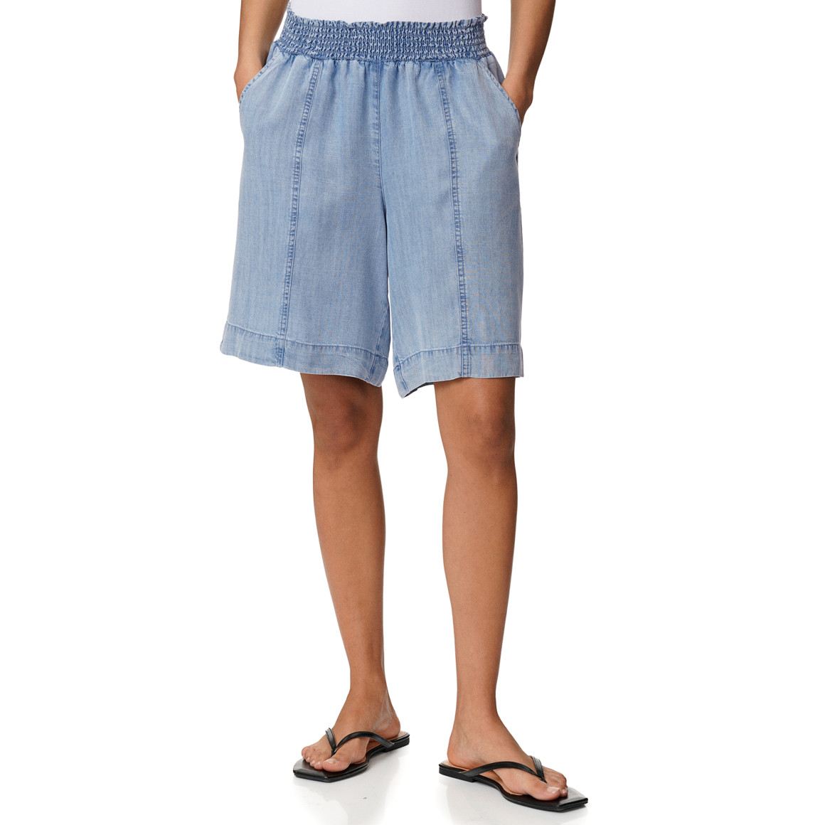 Damen Bermuda-Shorts in Denim-Optik