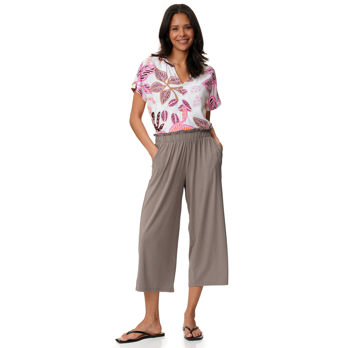 Damen Culotte aus Viskose-Mix