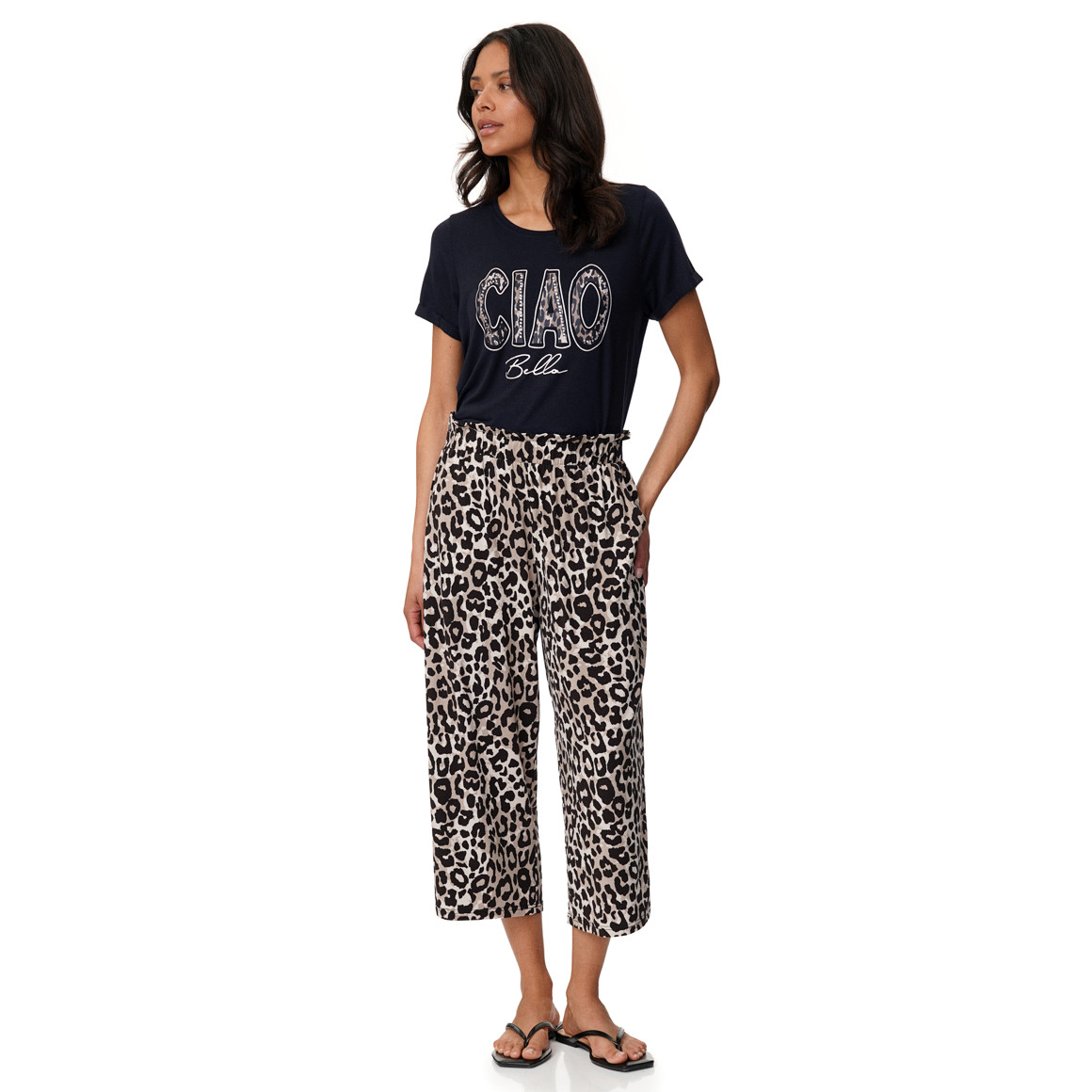 Damen Culotte aus Viskose-Mix