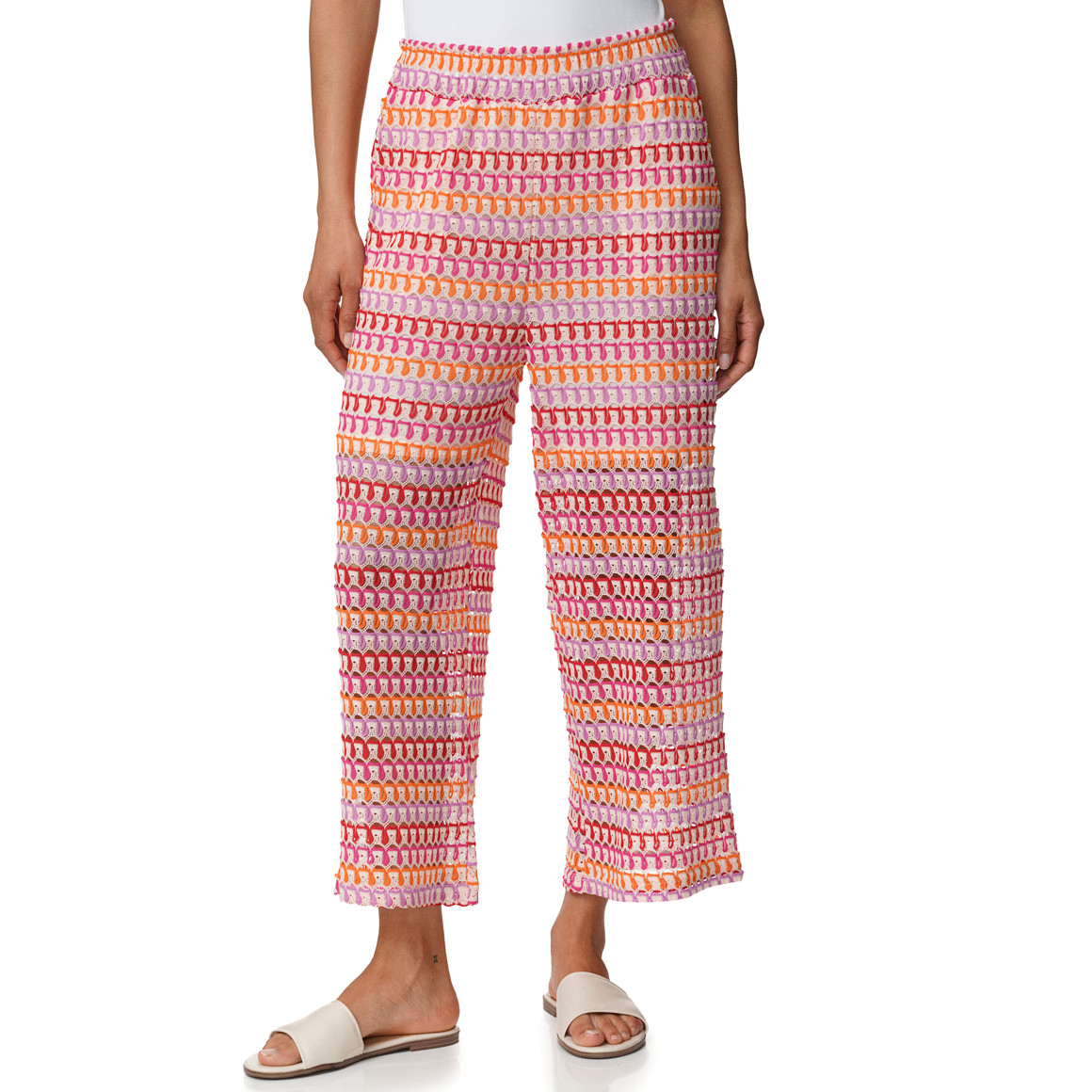Damen Strickhose in Häkel-Optik