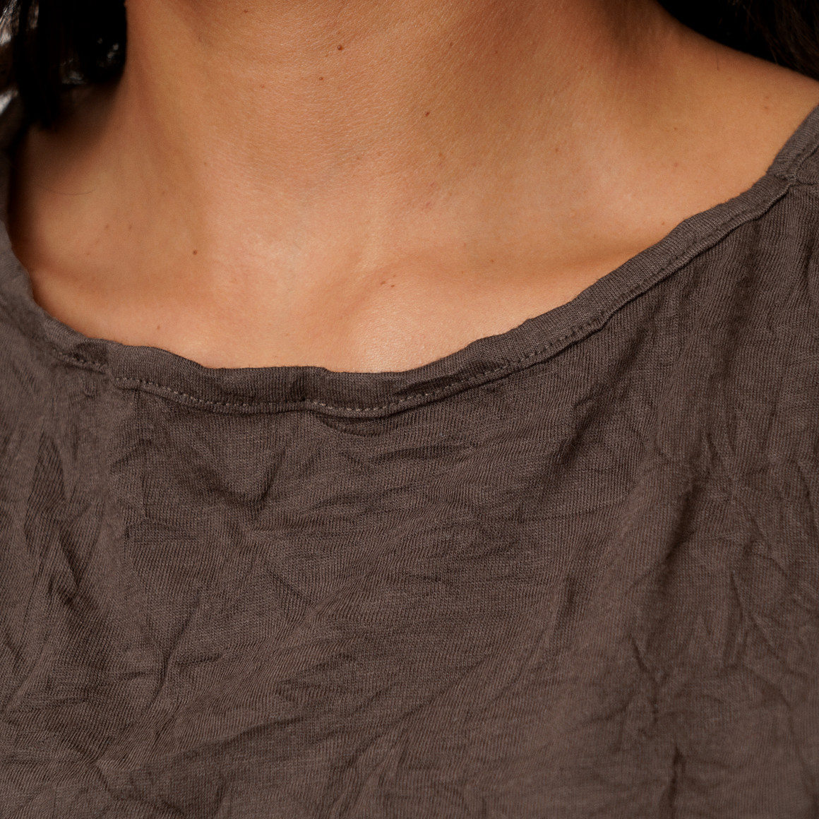 Damen Top in Crash-Optik