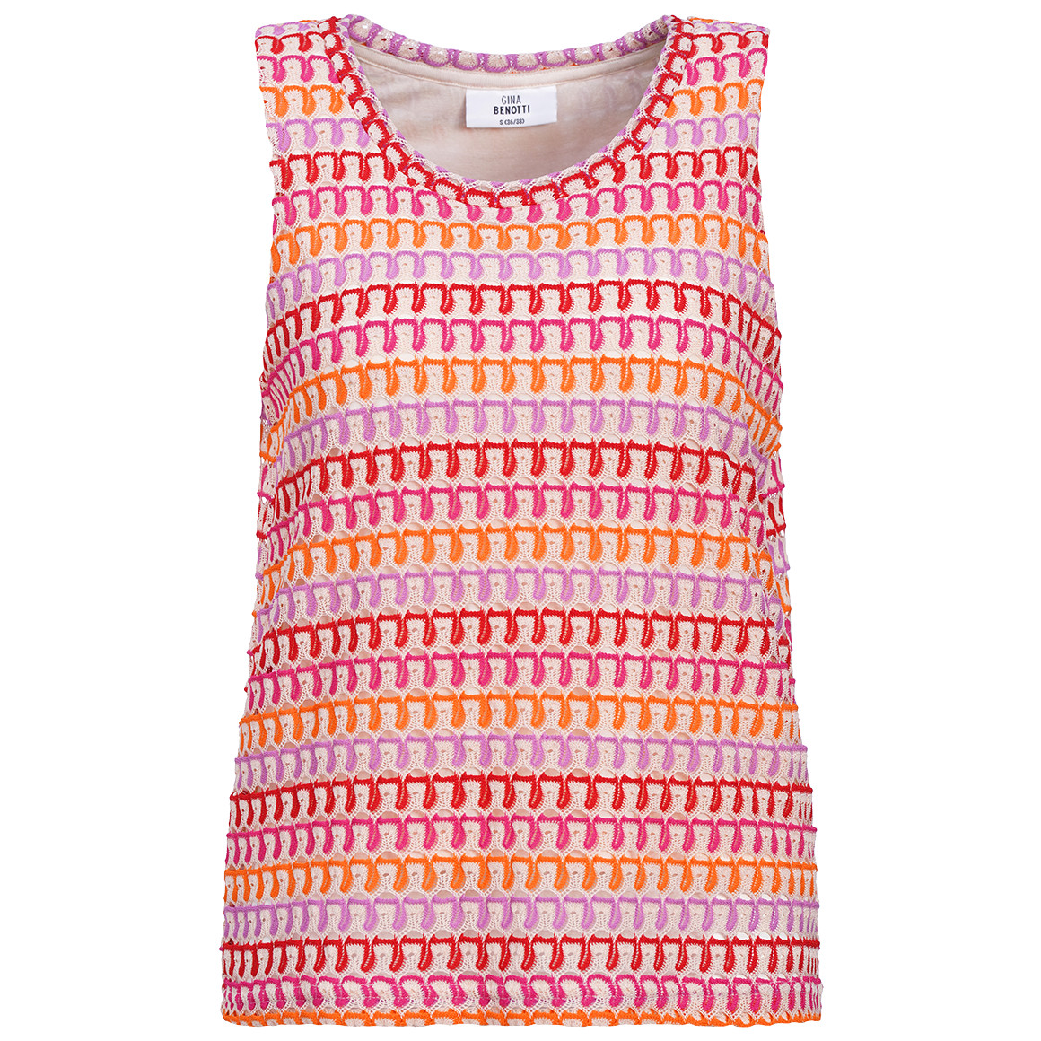 Damen Stricktop in Häkel-Optik