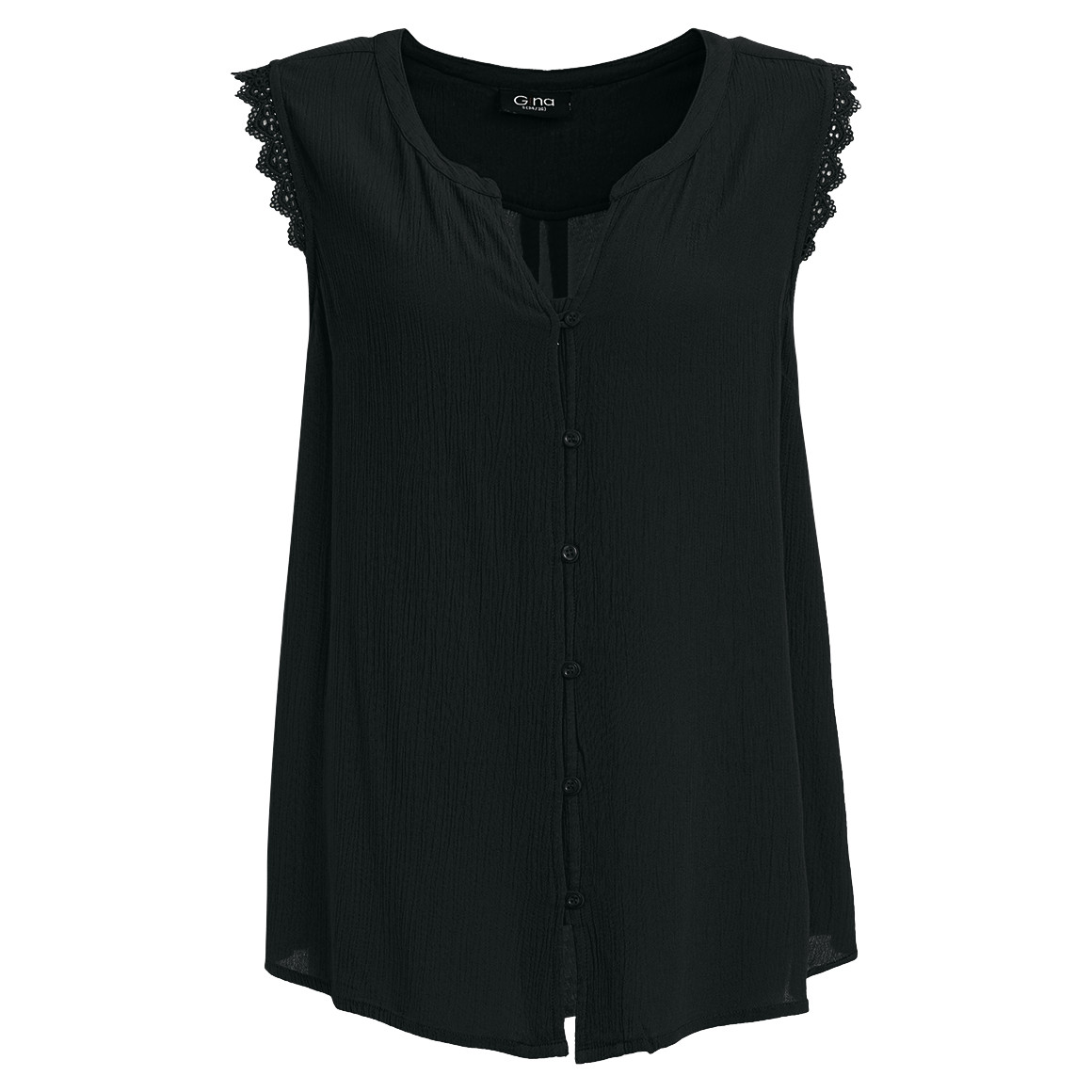 Damen Blusentop mit Knopfleiste