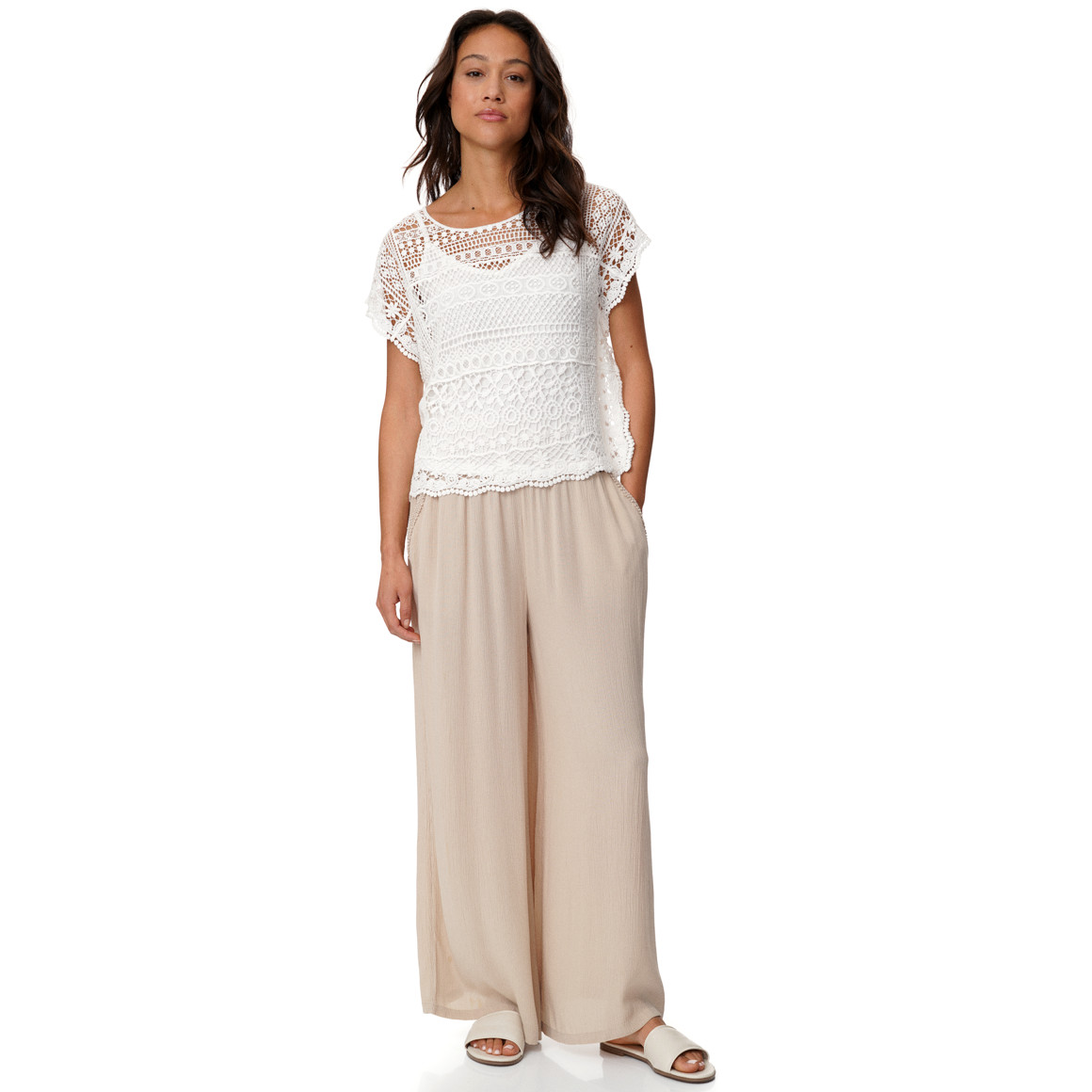 Damen Spitzenbluse mit Top