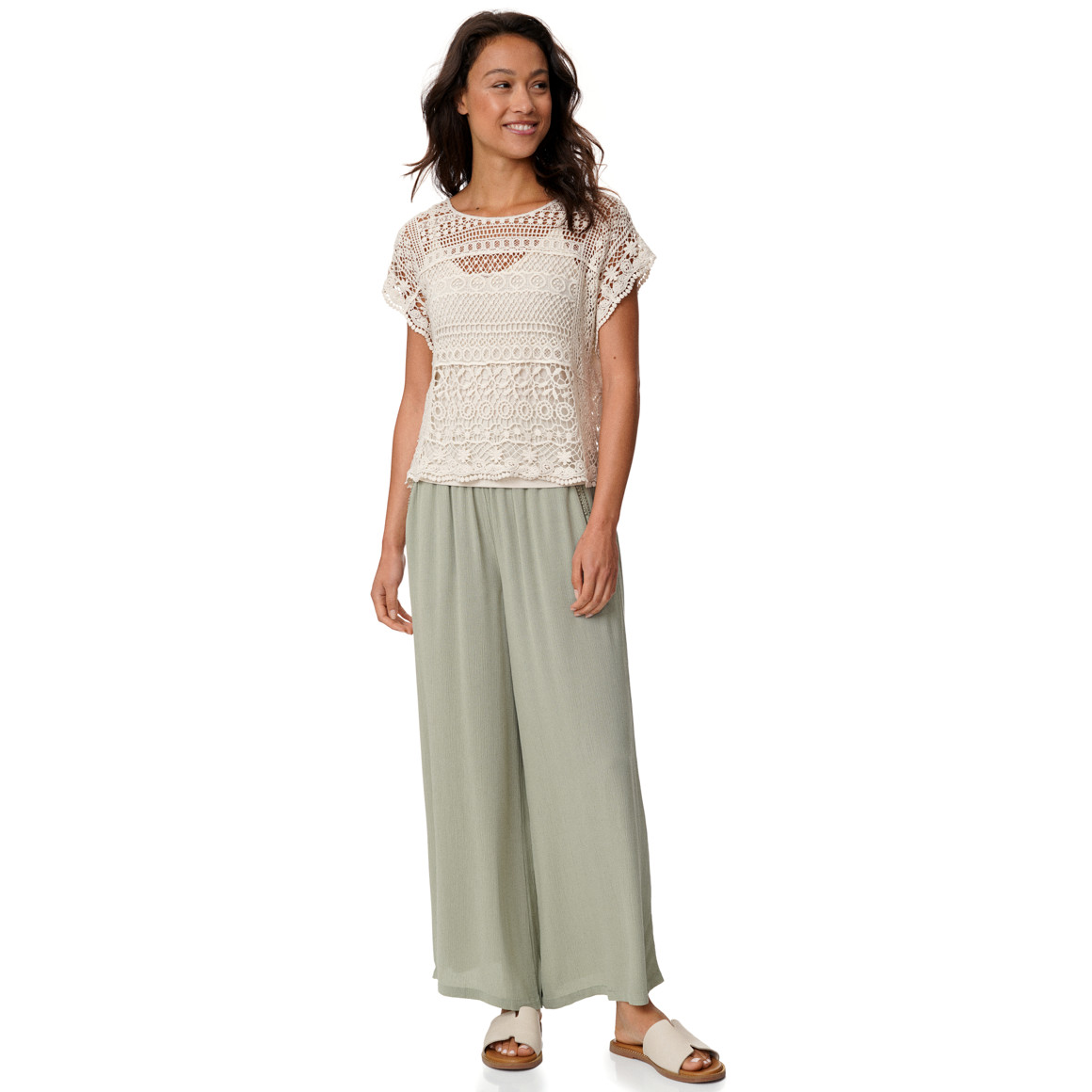 Damen Spitzenbluse mit Top