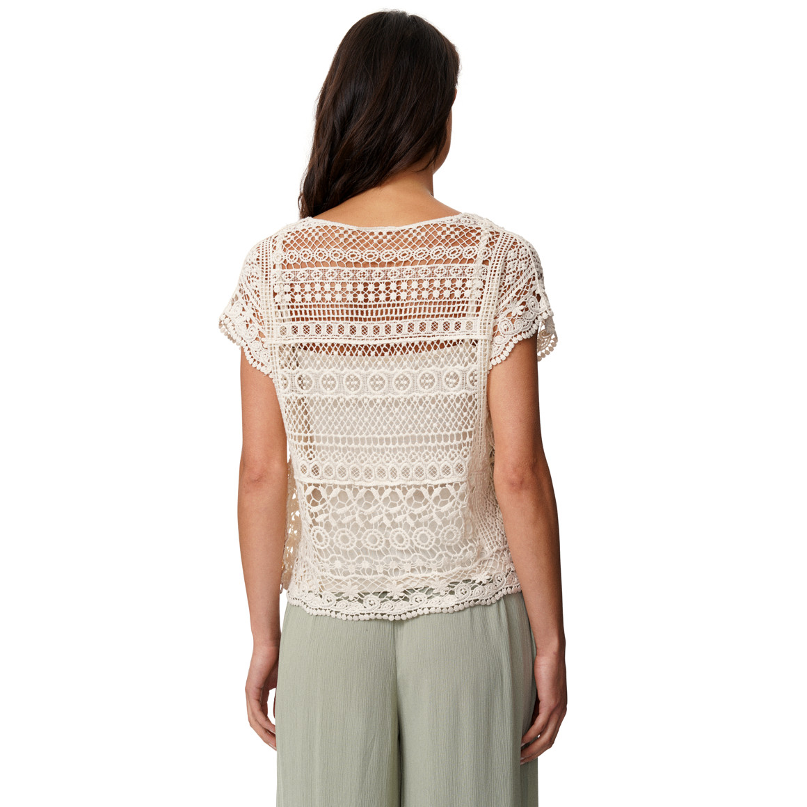 Damen Spitzenbluse mit Top