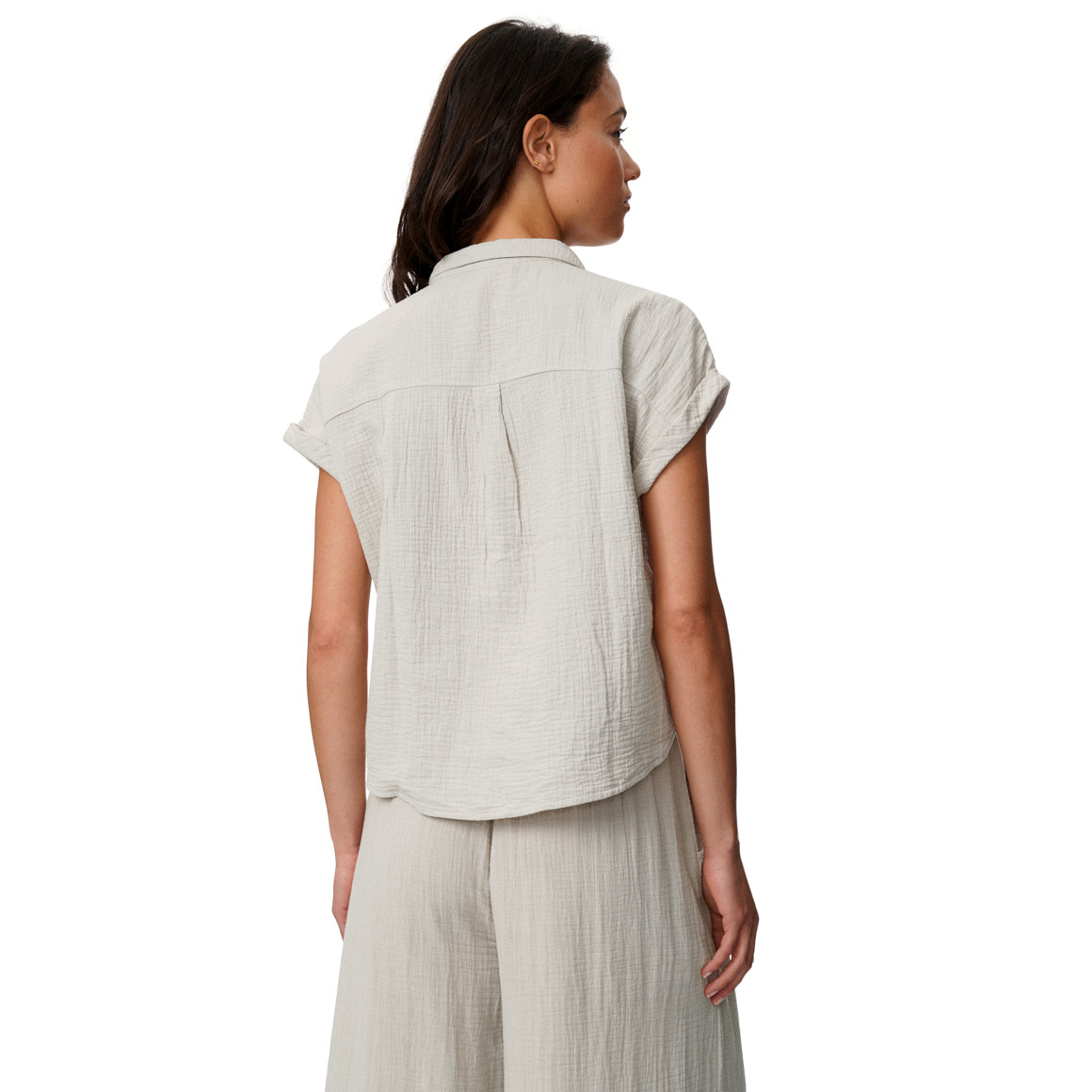 Damen Musselin-Bluse mit Knotendetail