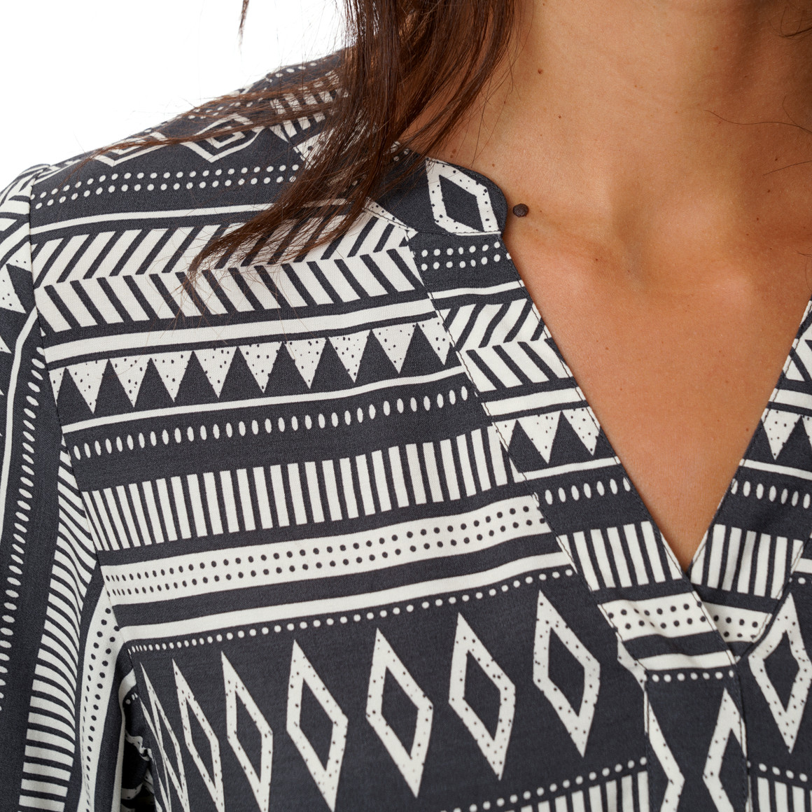 Damen Tunika-Kleid mit Allover-Muster