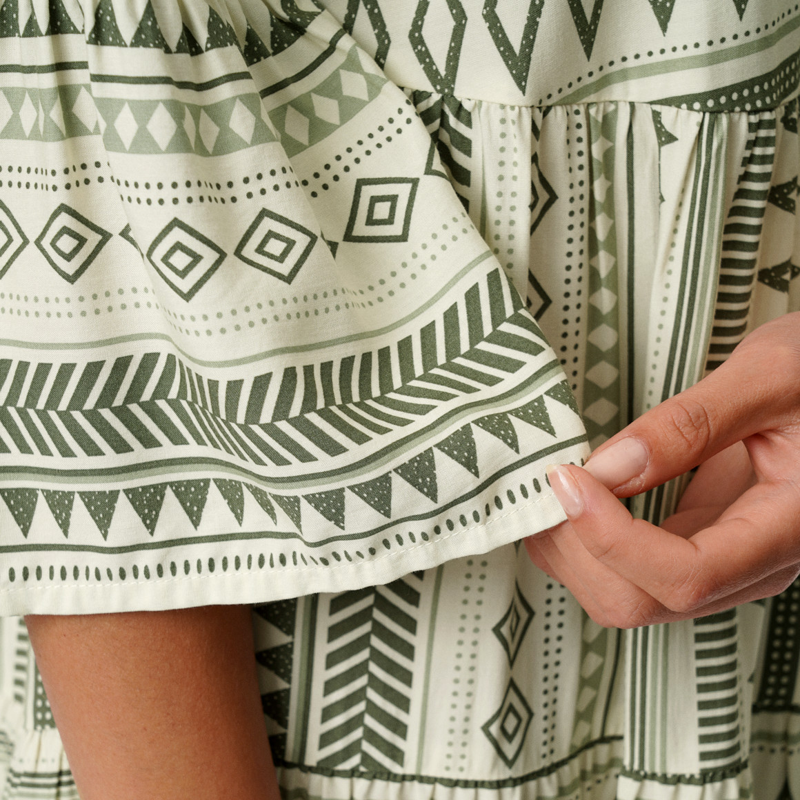 Damen Tunika-Kleid mit Allover-Muster