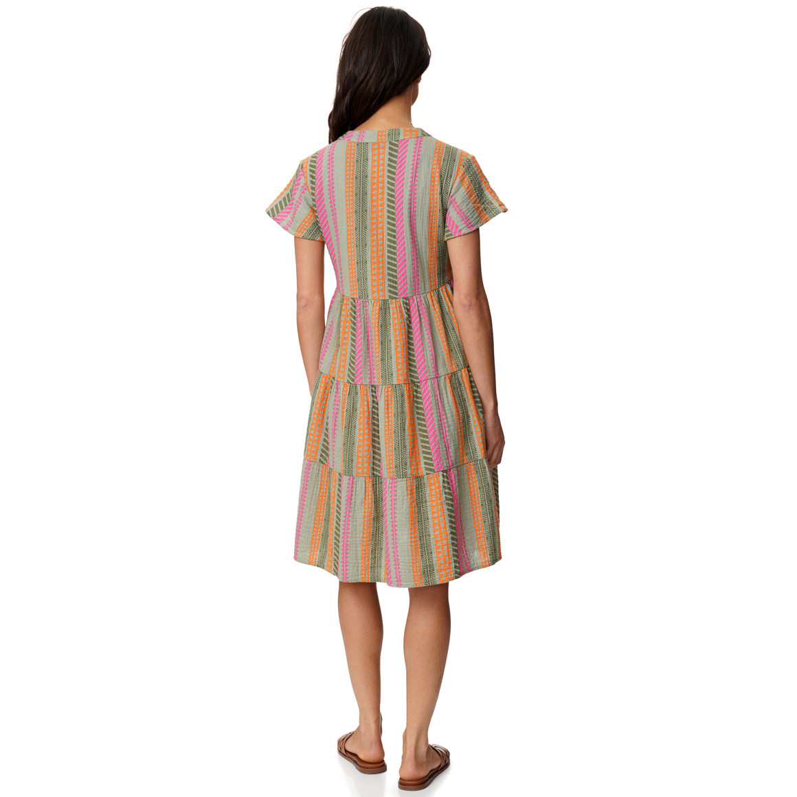 Damen Musselin-Kleid im Tunika-Stil