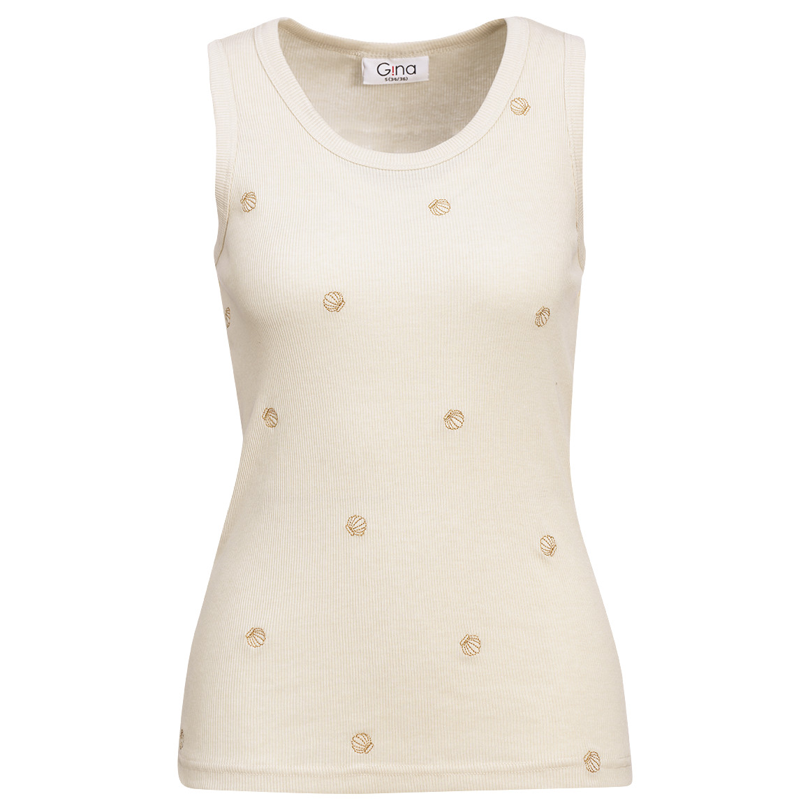 Damen Top mit Rippstruktur