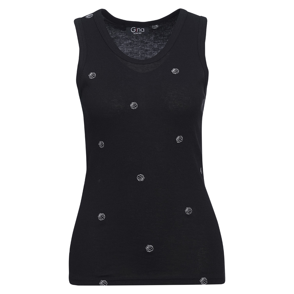 Damen Top mit Rippstruktur