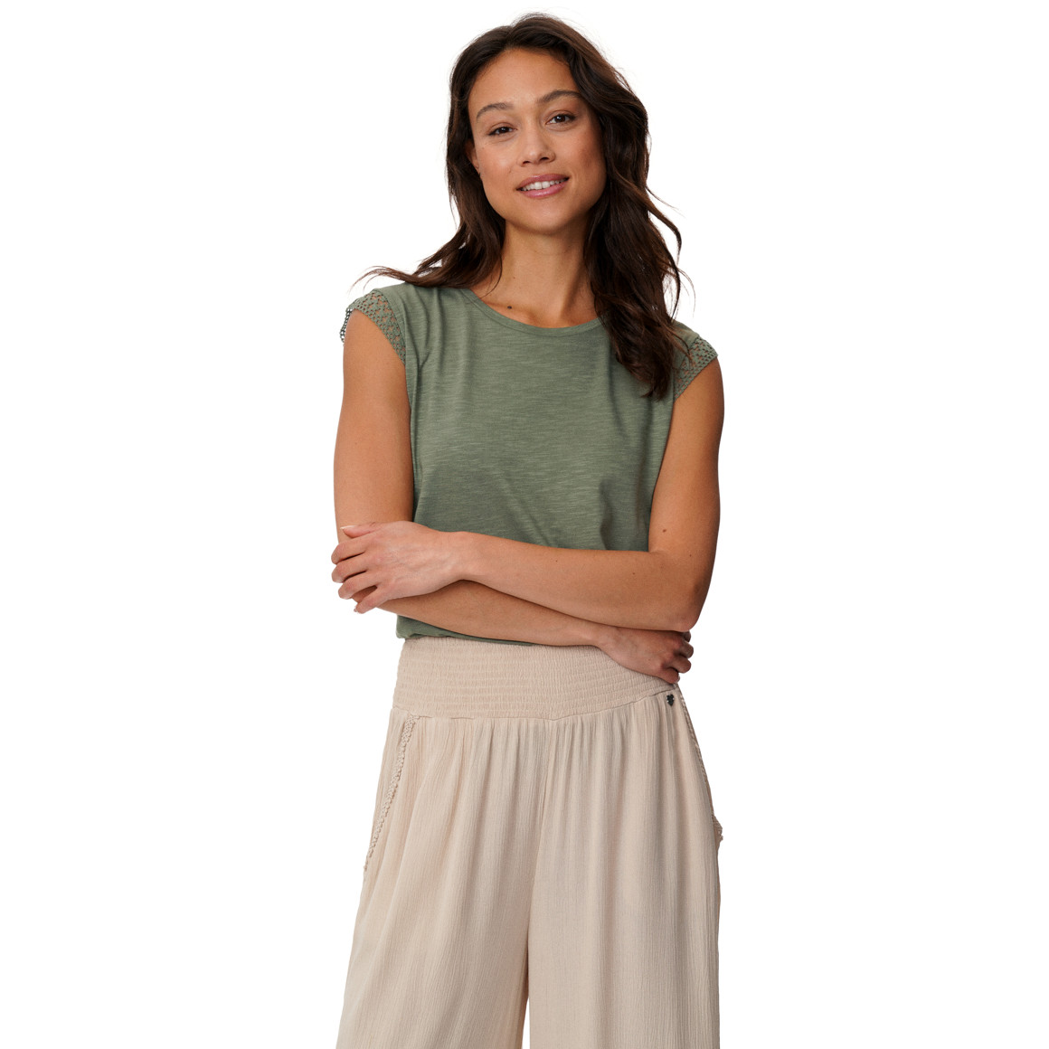Damen Top mit Flammgarn