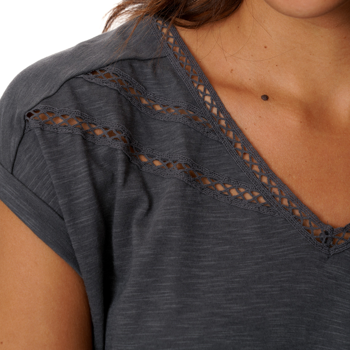Damen T-Shirt mit Knotendetail
