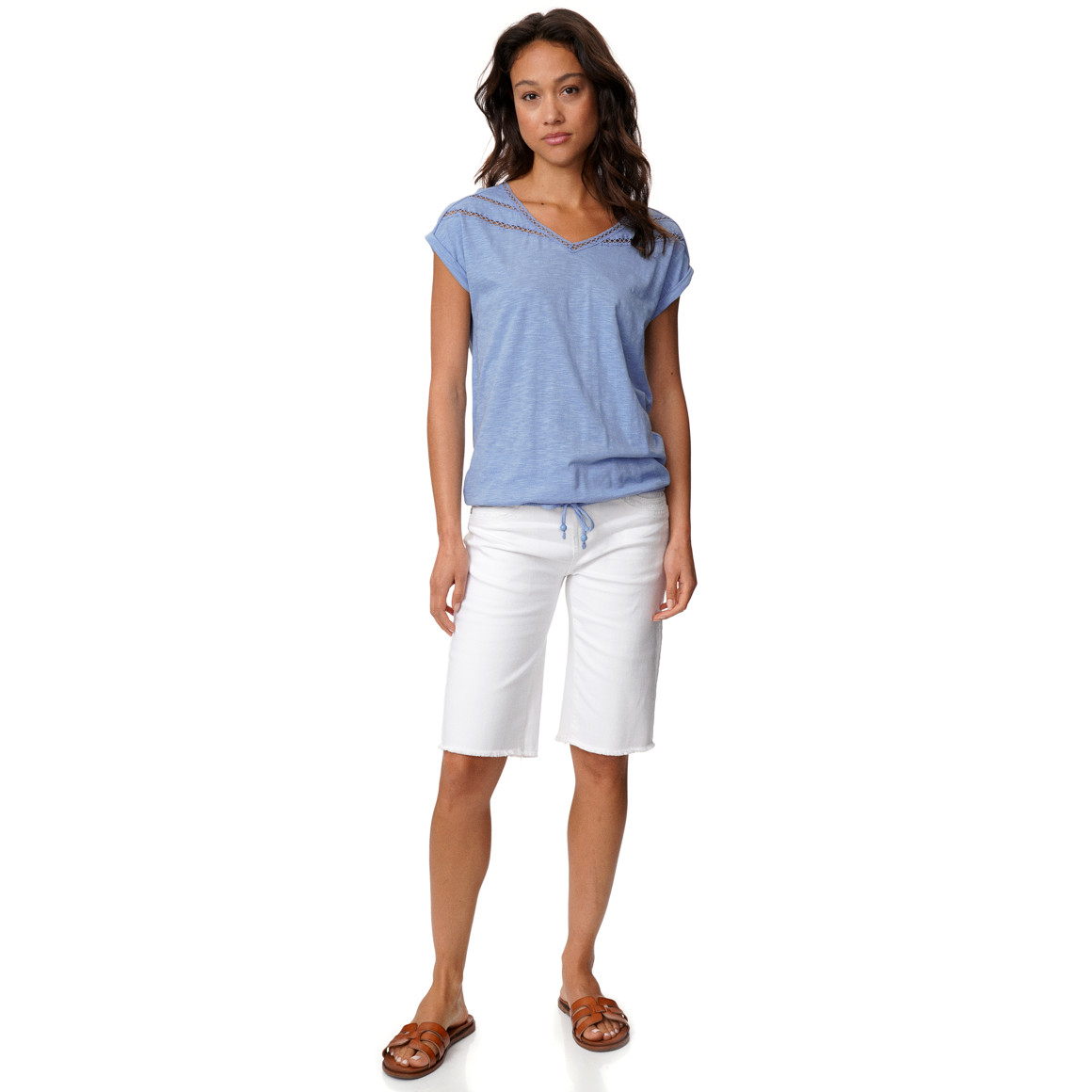 Damen T-Shirt mit Knotendetail