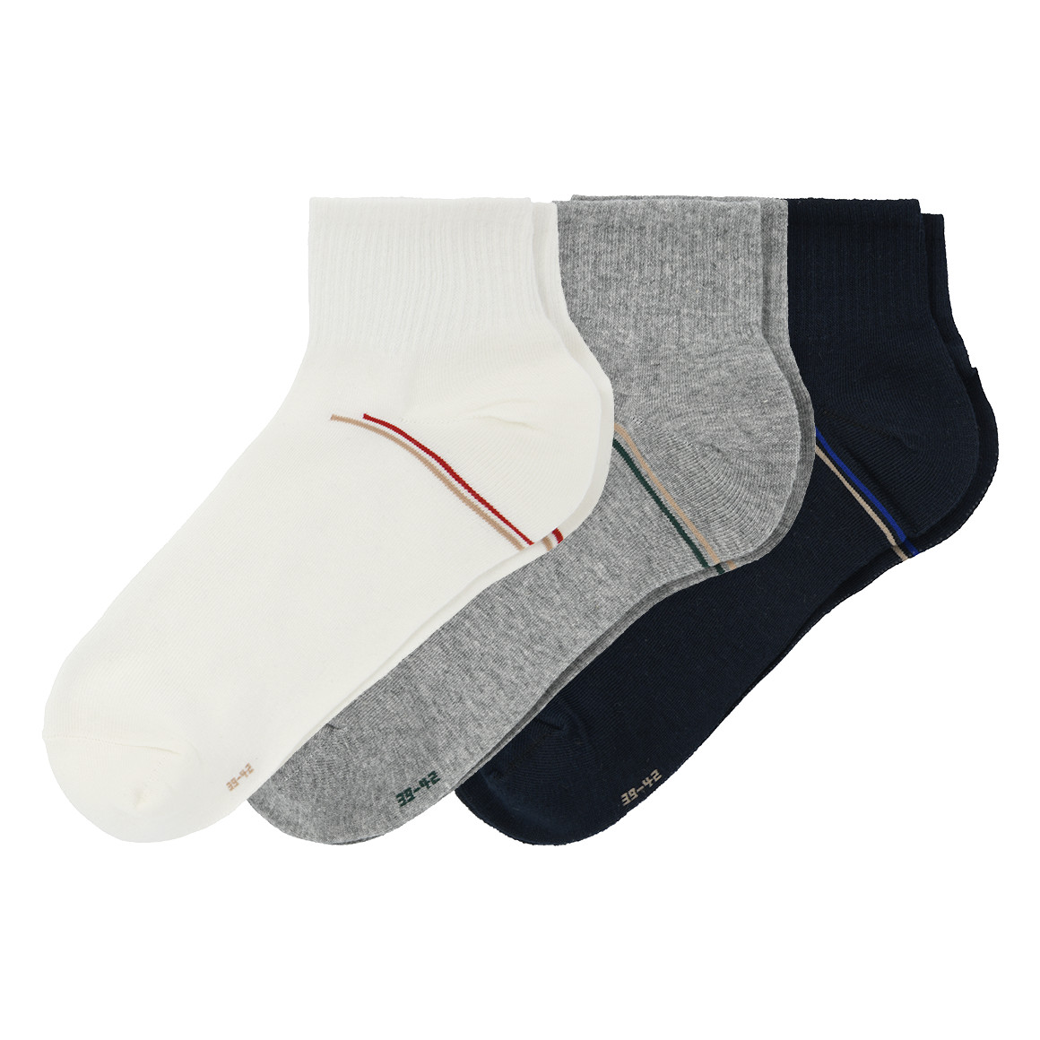 3 Paar Herren Sneaker-Socken knöchelhoch