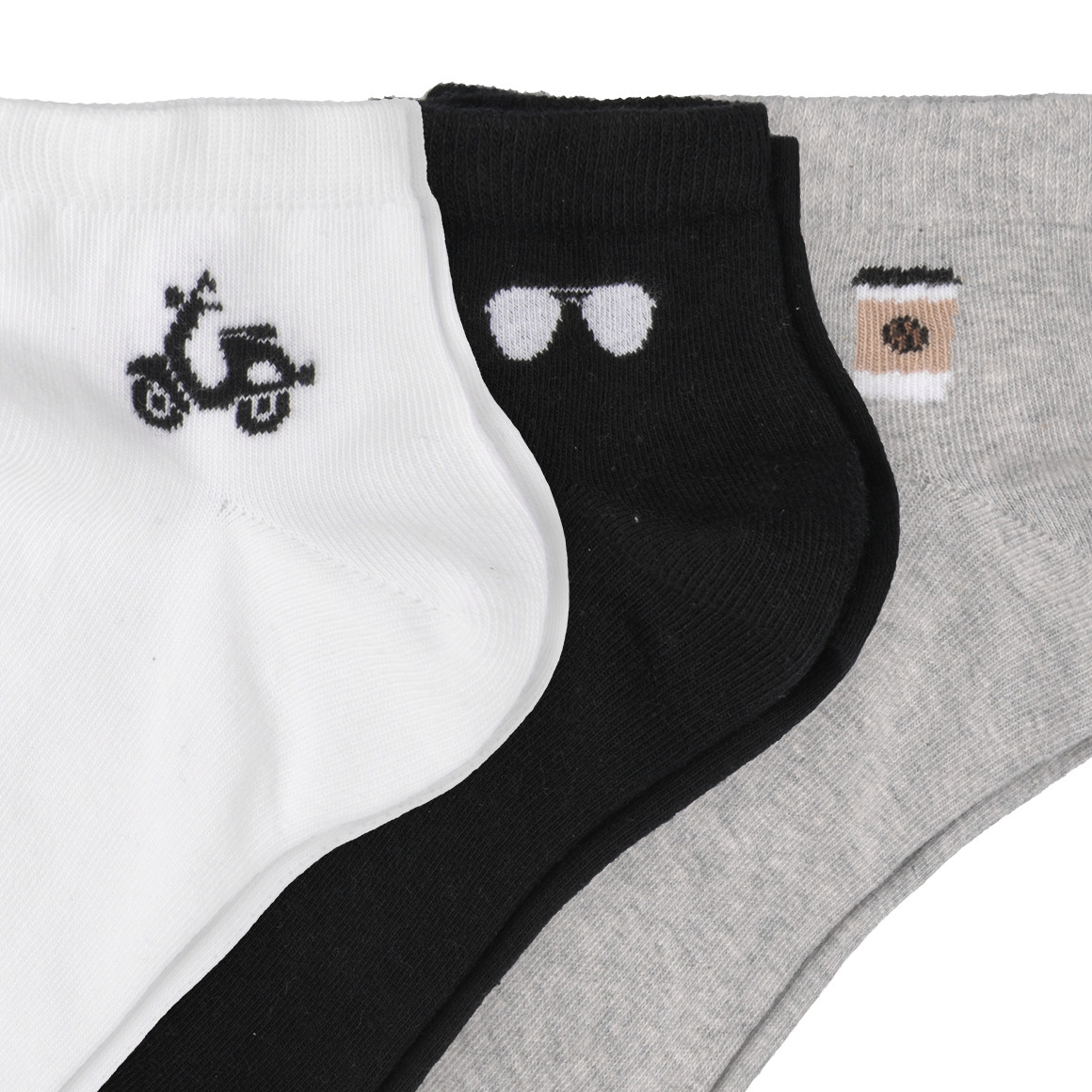 3 Paar Herren Sneaker-Socken im Set