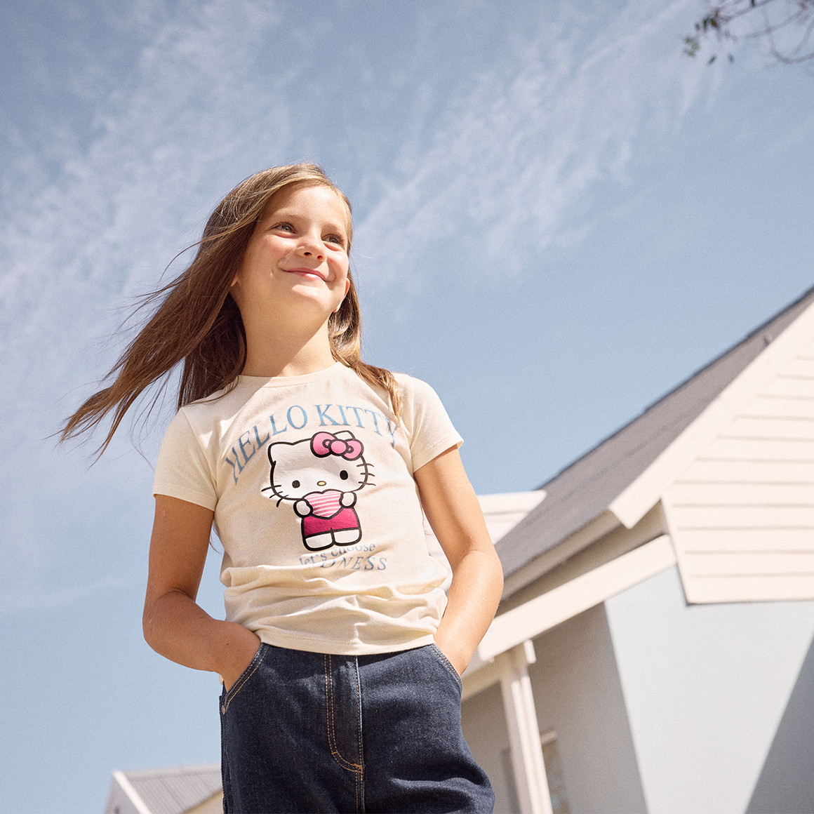 Hello Kitty T-Shirt mit Front-Print