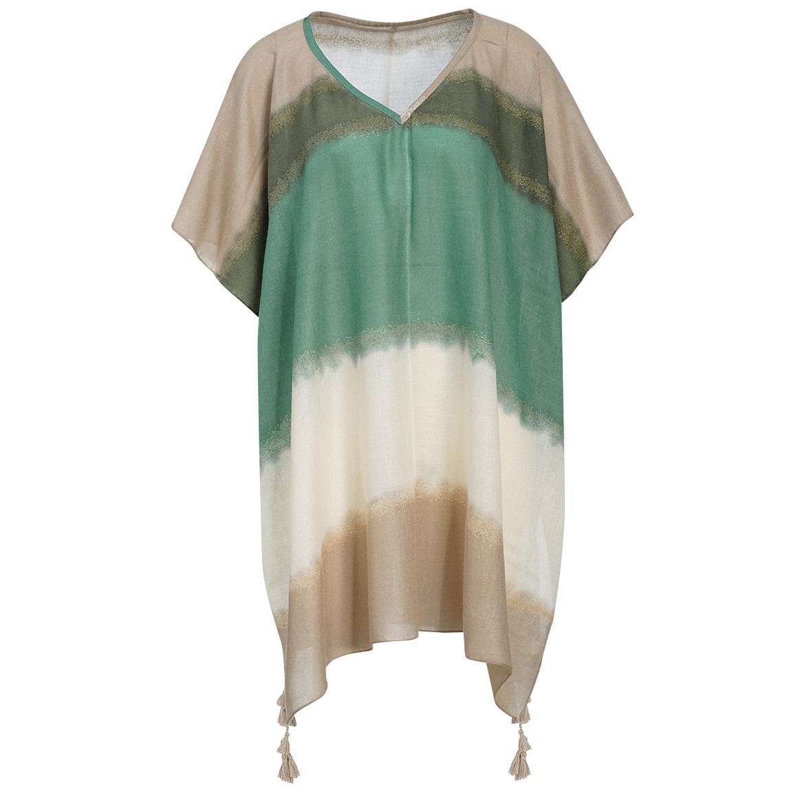 Damen Poncho mit Farbverlauf