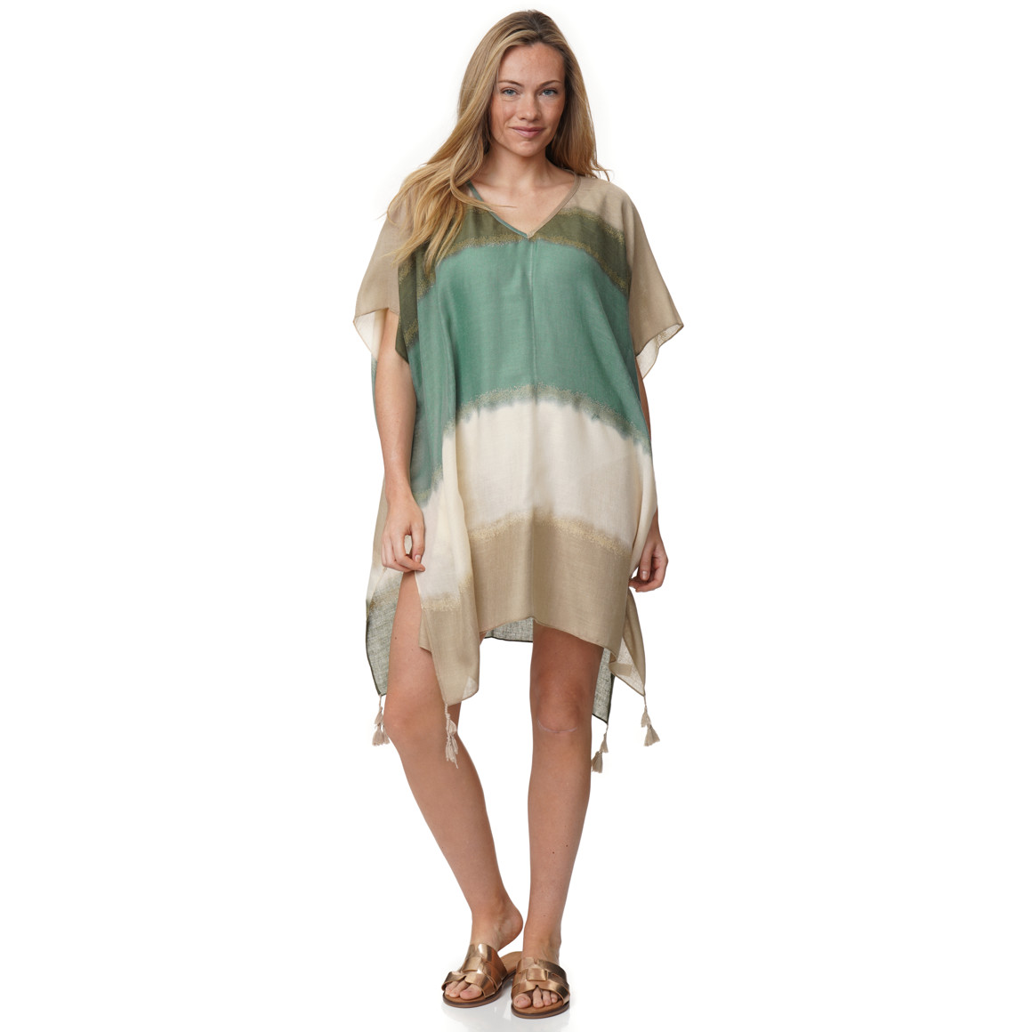 Damen Poncho mit Farbverlauf