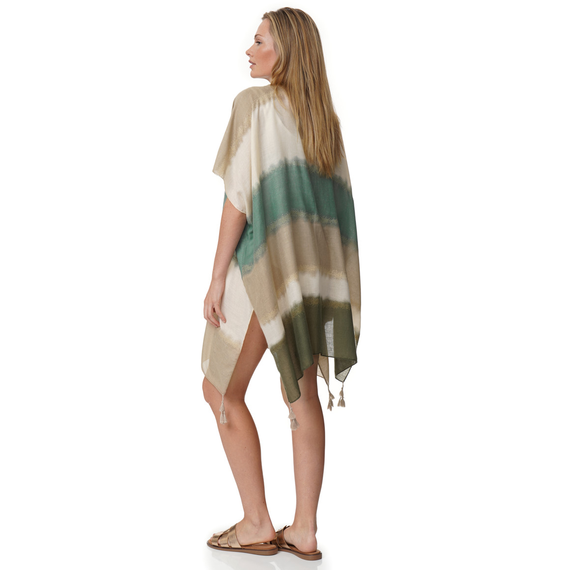 Damen Poncho mit Farbverlauf