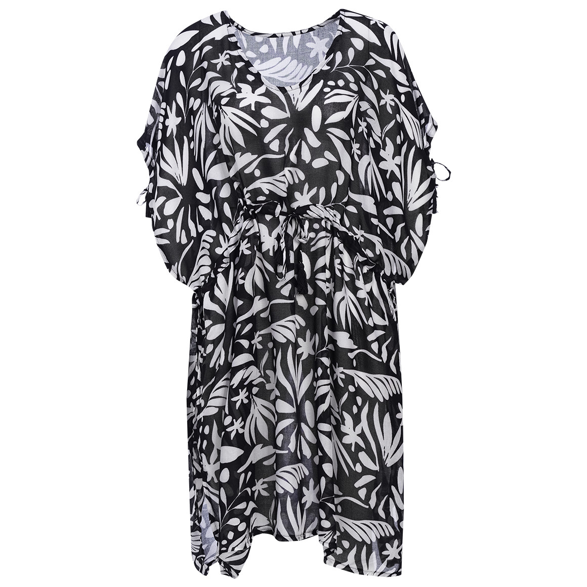 Damen Poncho mit Allover-Muster