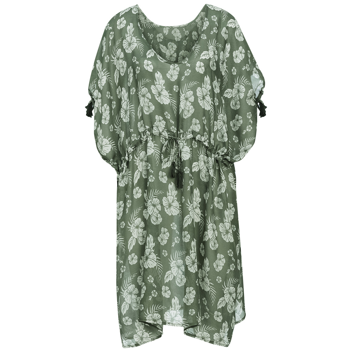 Damen Poncho mit Allover-Muster