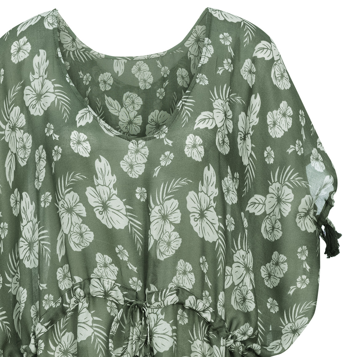 Damen Poncho mit Allover-Muster