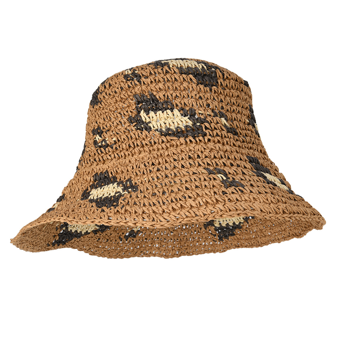 Damen Strohhut mit Allover-Muster