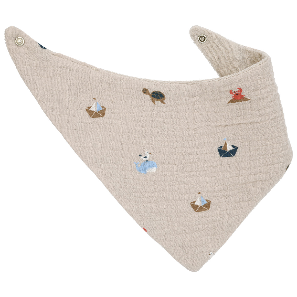 Baby Musselin-Bandana mit Frottee