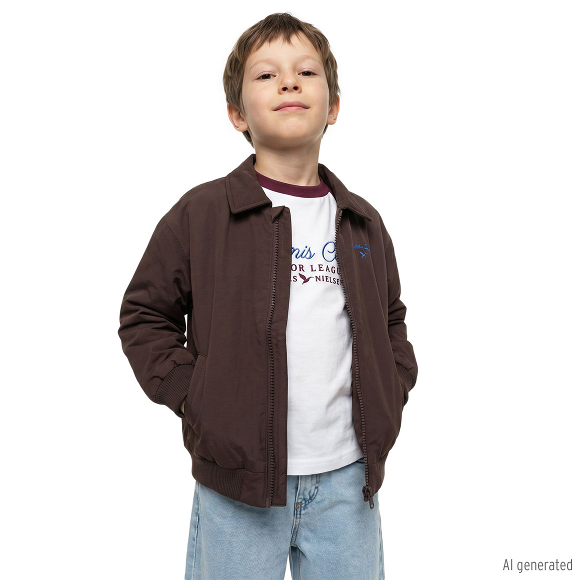 Jungen Jacke mit Stickerei