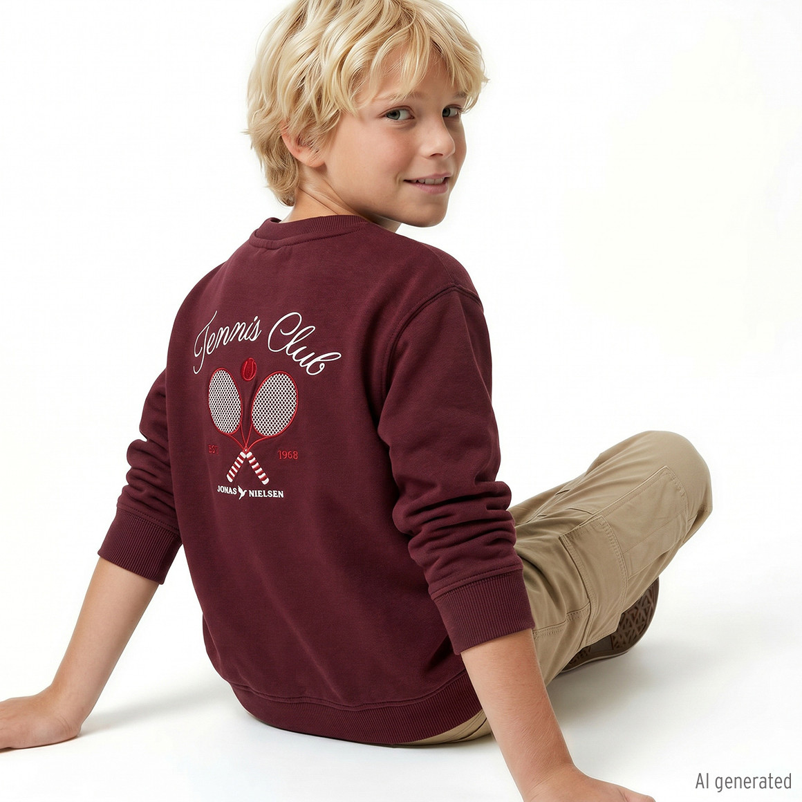 Jungen Sweatshirt mit Stickerei