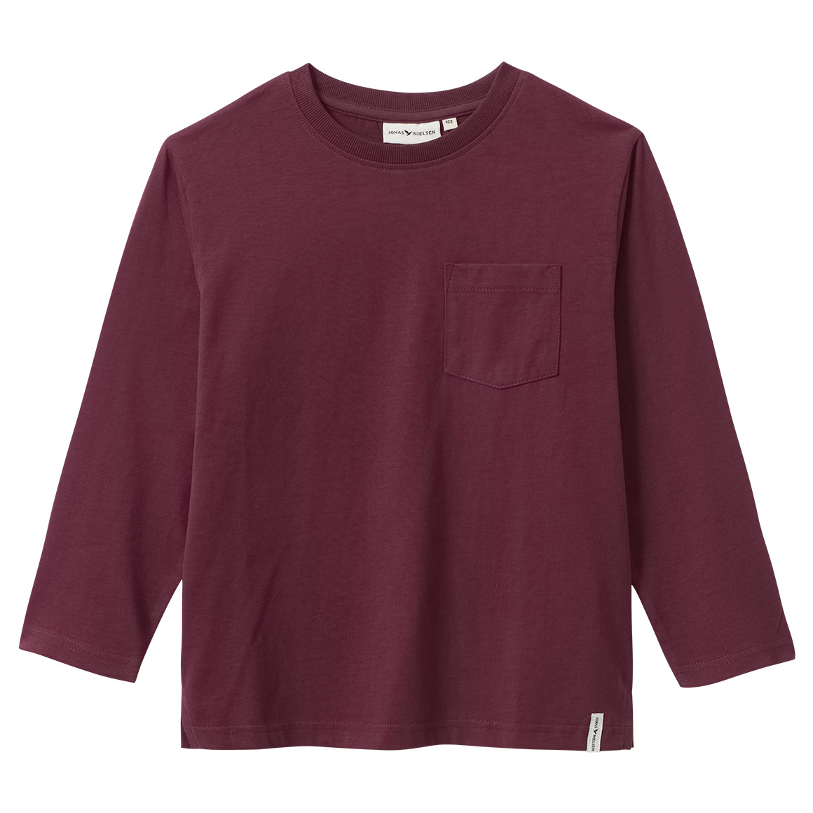 Jungen Langarmshirt in Unifarben