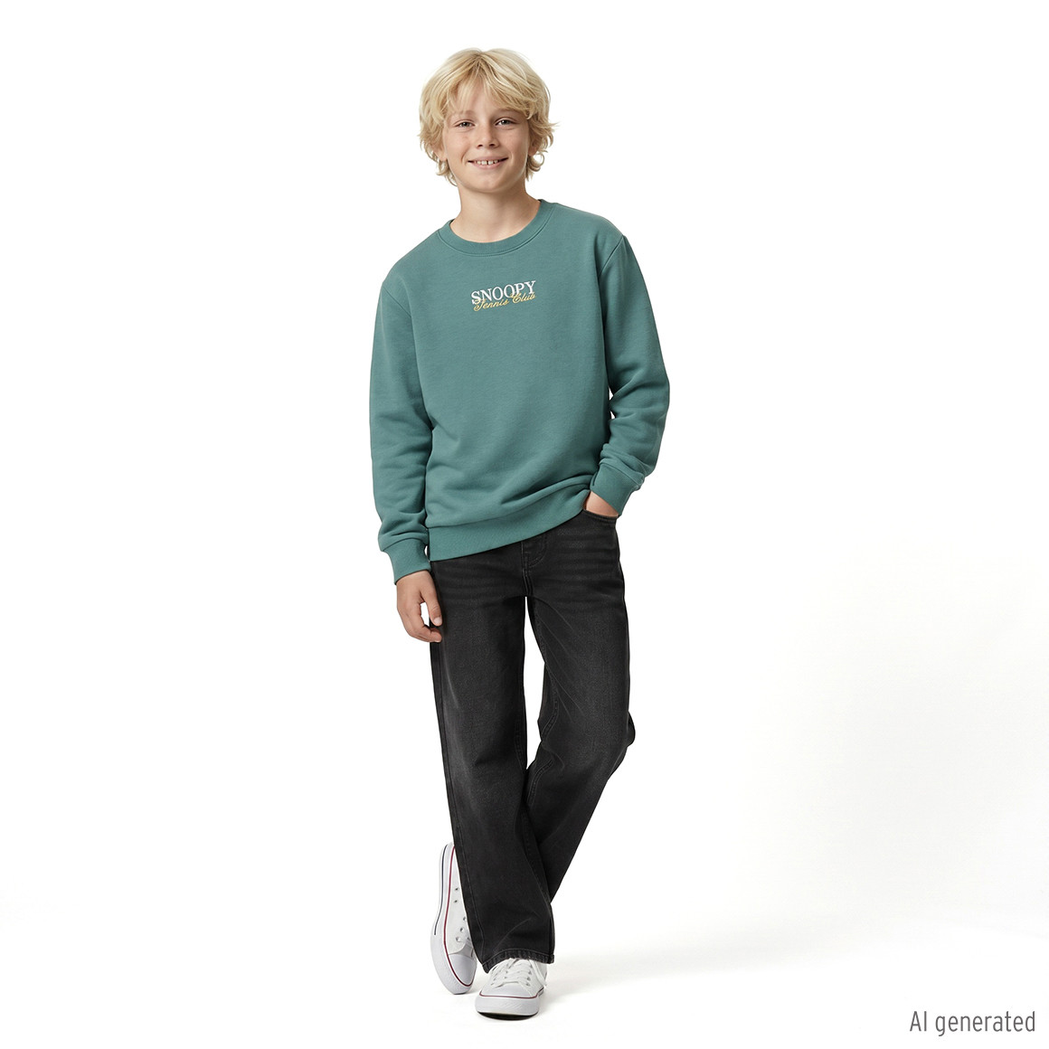 Jungen Straight-Jeans mit verstellbarem Bund