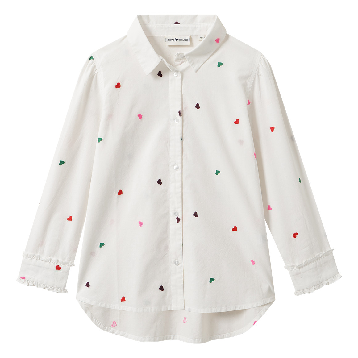 Mädchen Bluse mit Herz-Allover