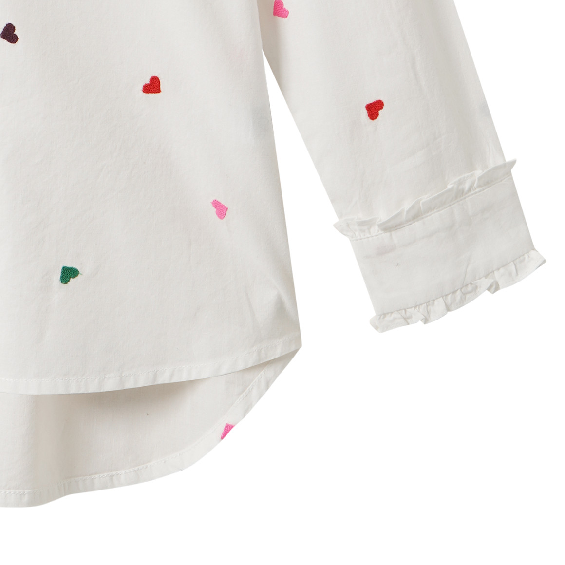 Mädchen Bluse mit Herz-Allover