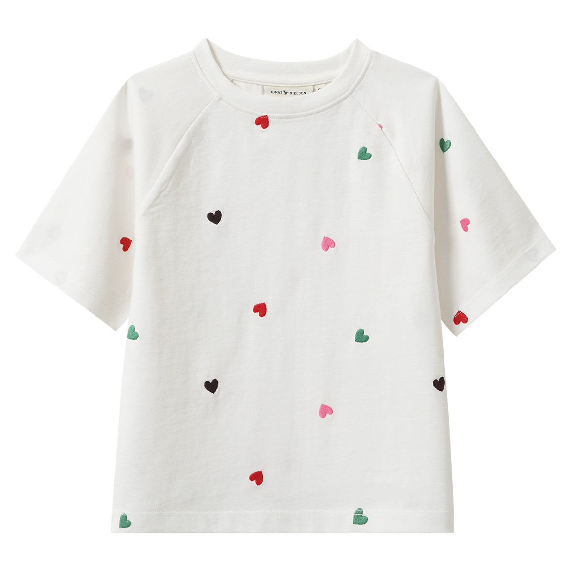 Mädchen T-Shirt mit Herz-Stickereien
