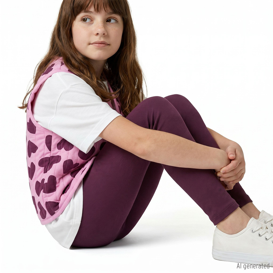 Mädchen Leggings in Ripp-Qualität