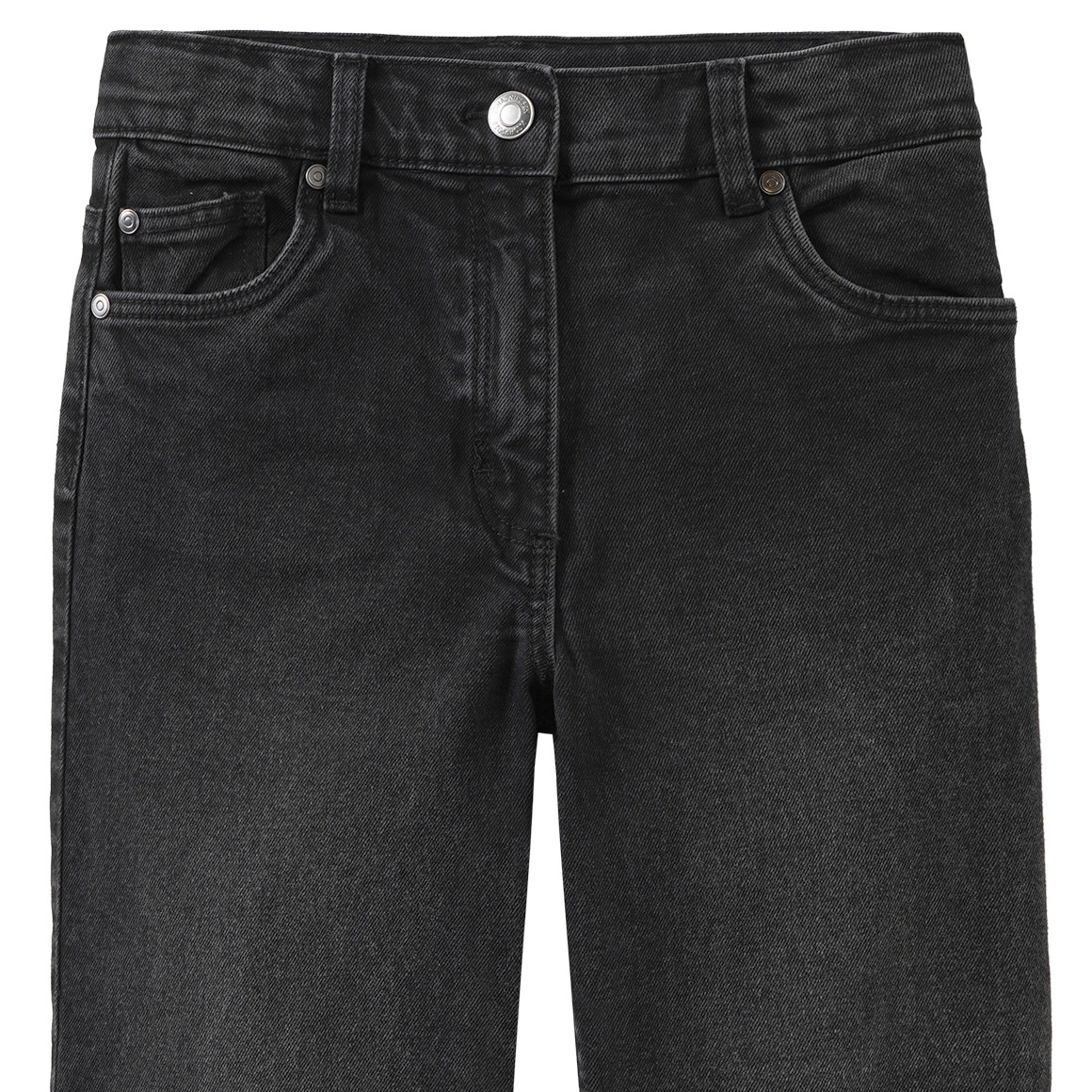 Mädchen Wide-Leg-Jeans mit verstellbarem Bund