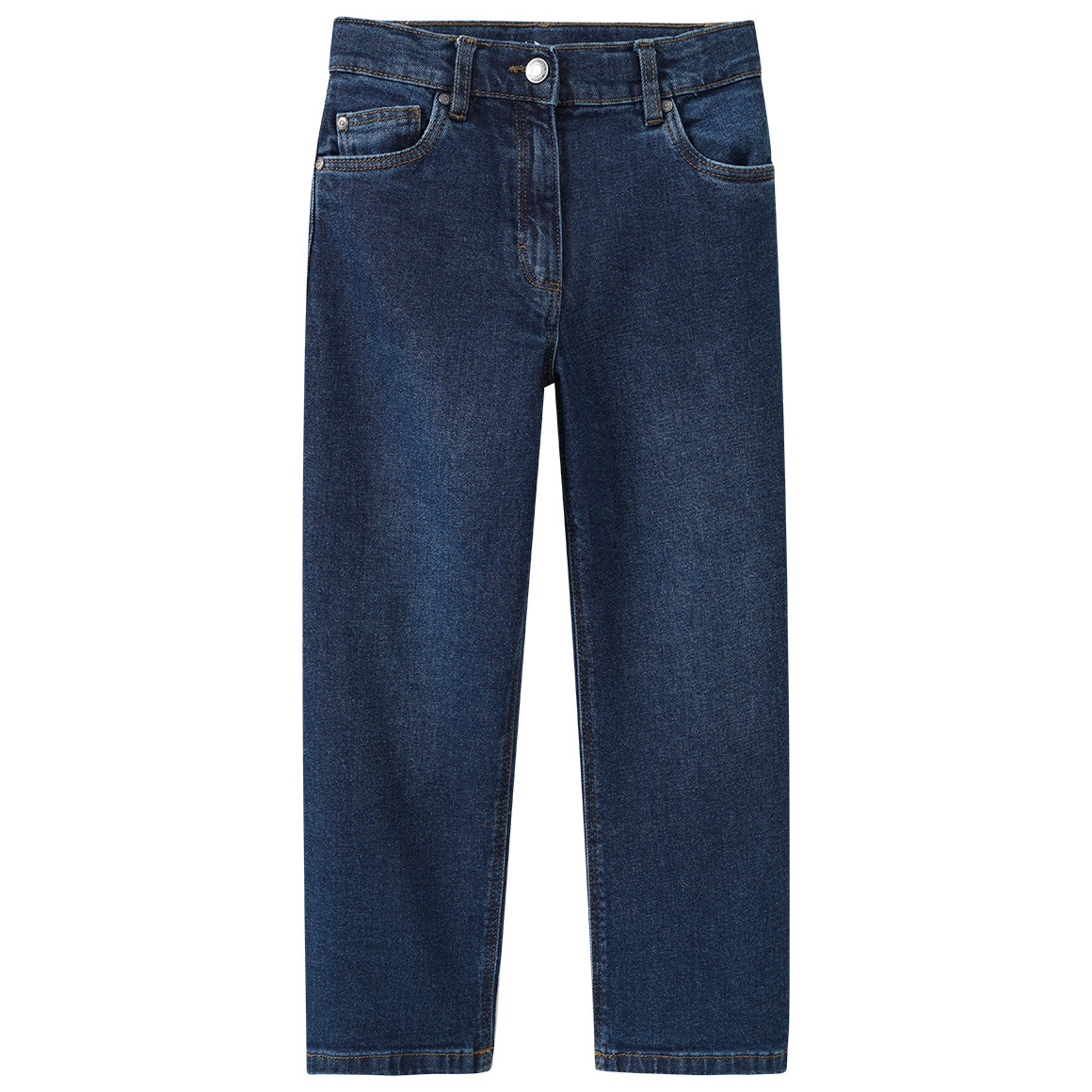 Mädchen Wide-Leg-Jeans mit verstellbarem Bund