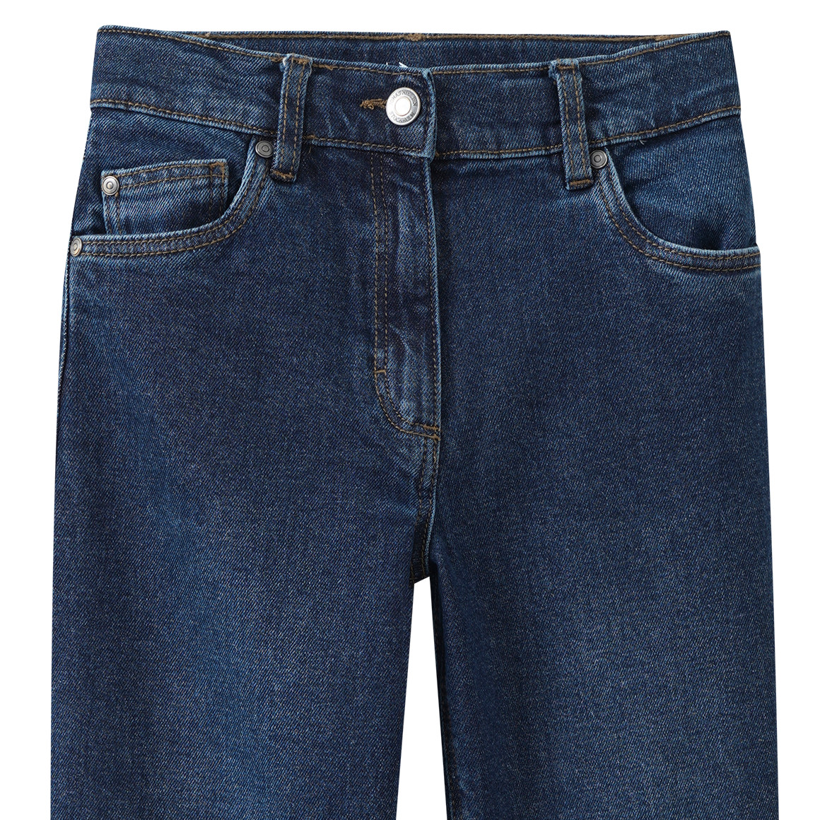 Mädchen Wide-Leg-Jeans mit verstellbarem Bund