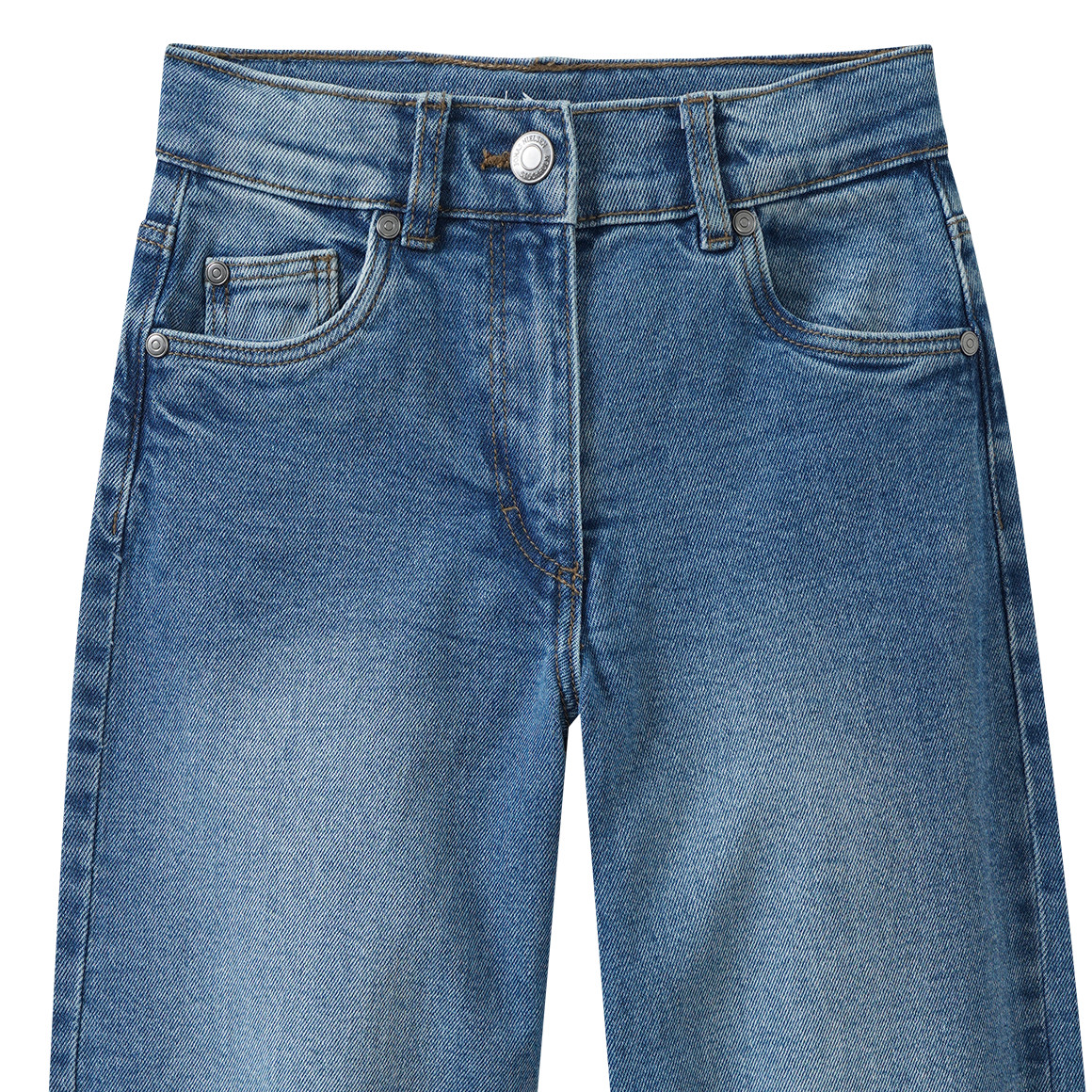 Mädchen Wide-leg Jeans mit verstellbarem Bund